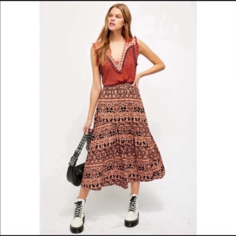 NWT Free People All About the Tiers Skirt Size Medium - Picture 6 of 6